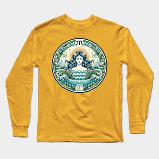 "Celestial Revolution: Aquarius Blaze"- Zodiac Horoscope Star Signs Long Sleeve T-Shirt